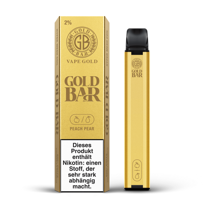 Vape Gold - Gold BAR 600 - Peach Pear - Einweg E-Zigarette 