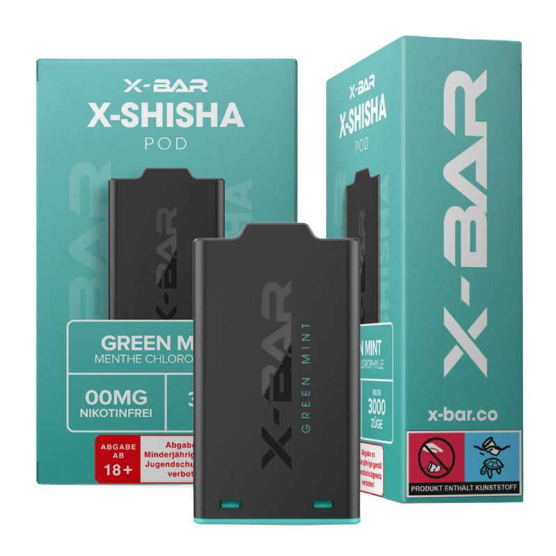 X-Bar X-Shisha - Green Mint Pod - 1er Pack 