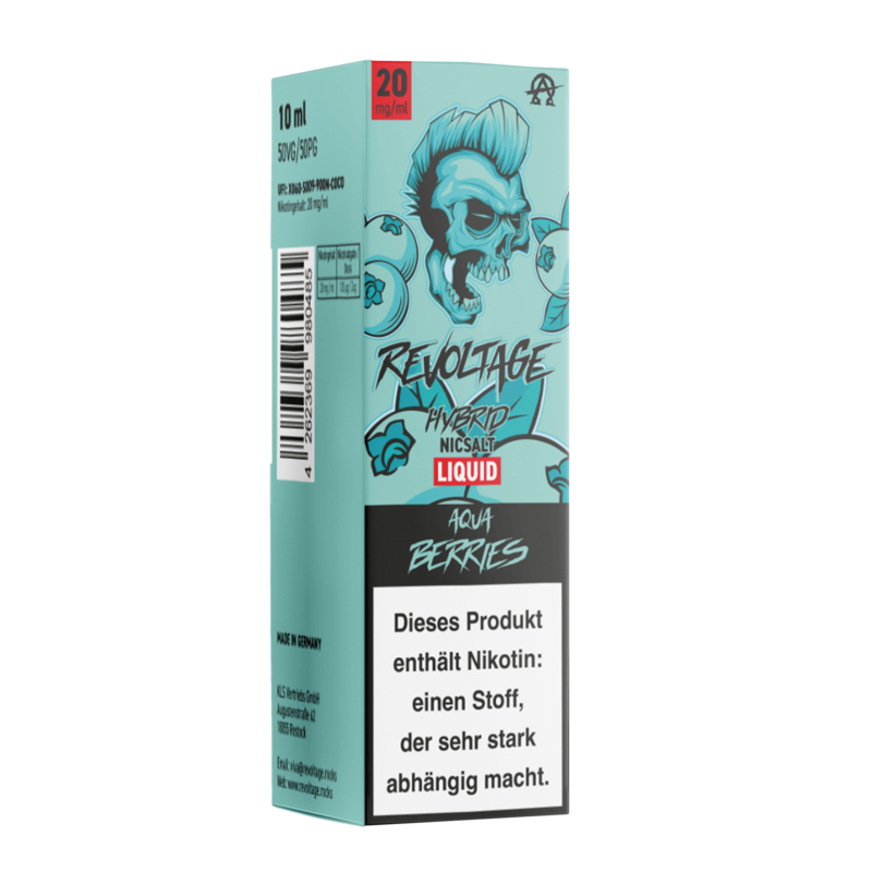 Revoltage - Aqua Berries - 10 ml Hybrid-Nikotinsalz Liquid 