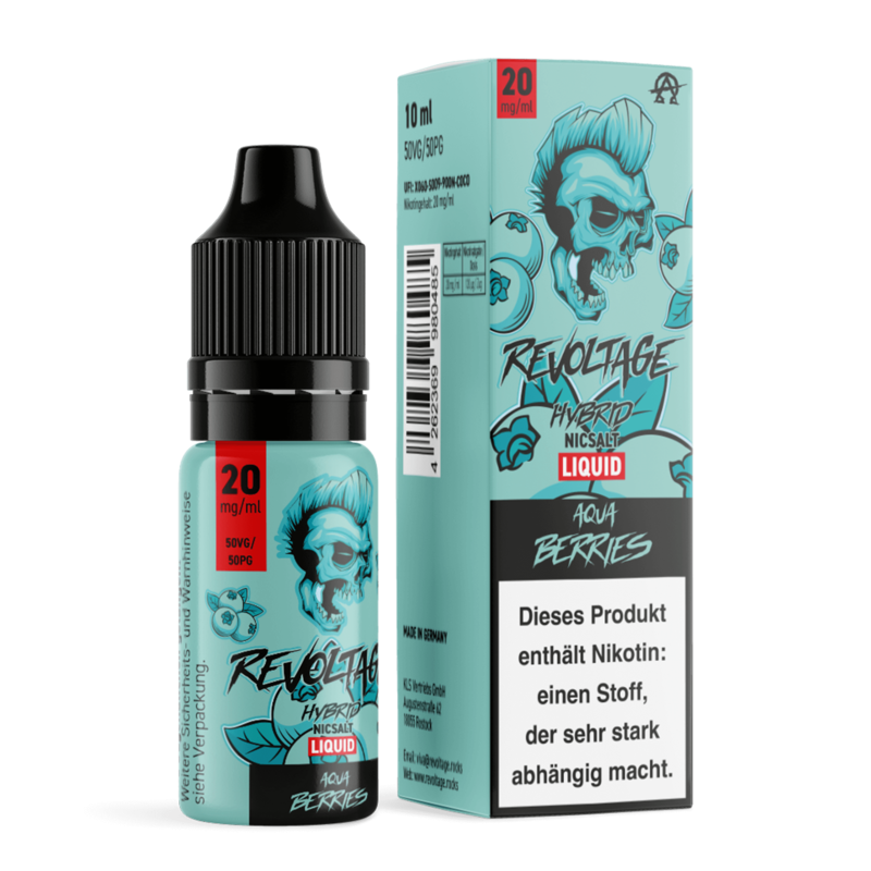 Revoltage - Aqua Berries - 10 ml Hybrid-Nikotinsalz Liquid 