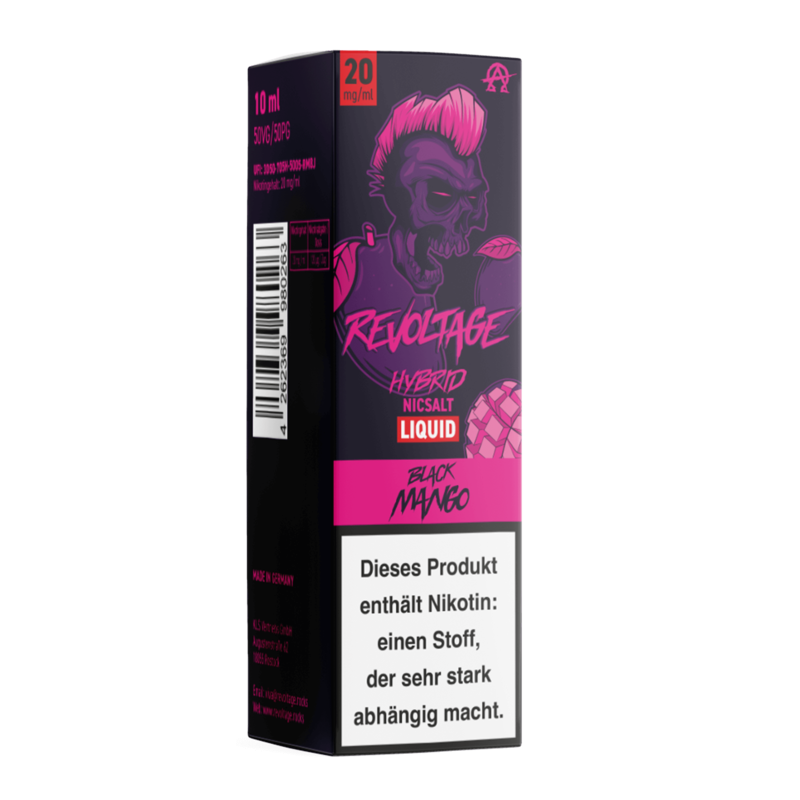 Revoltage - Black Mango - 10 ml Hybrid-Nikotinsalz Liquid 