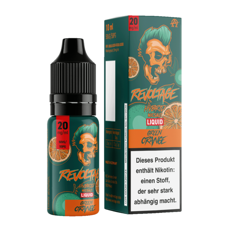 Revoltage - Green Orange - 10 ml Hybrid-Nikotinsalz Liquid 