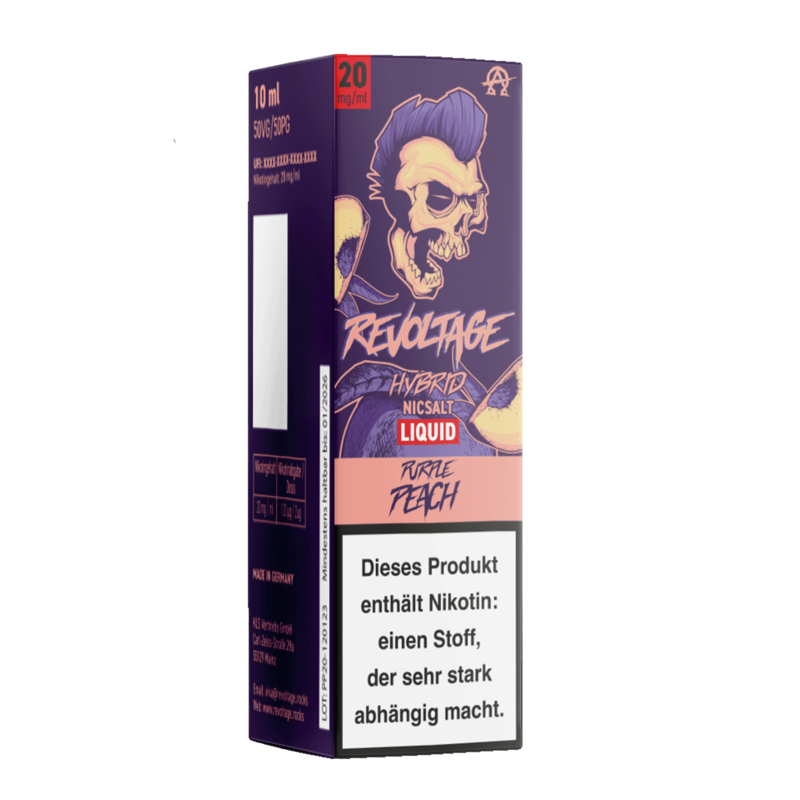 Revoltage - Purple Peach - 10 ml Hybrid-Nikotinsalz Liquid 