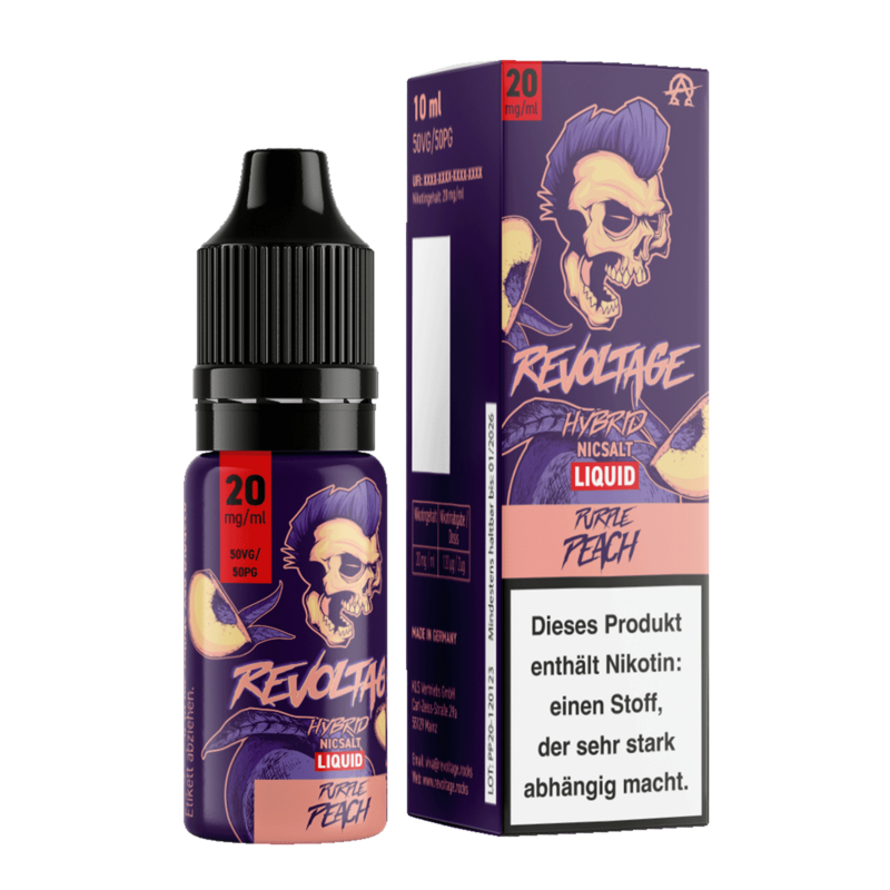 Revoltage - Purple Peach - 10 ml Hybrid-Nikotinsalz Liquid 