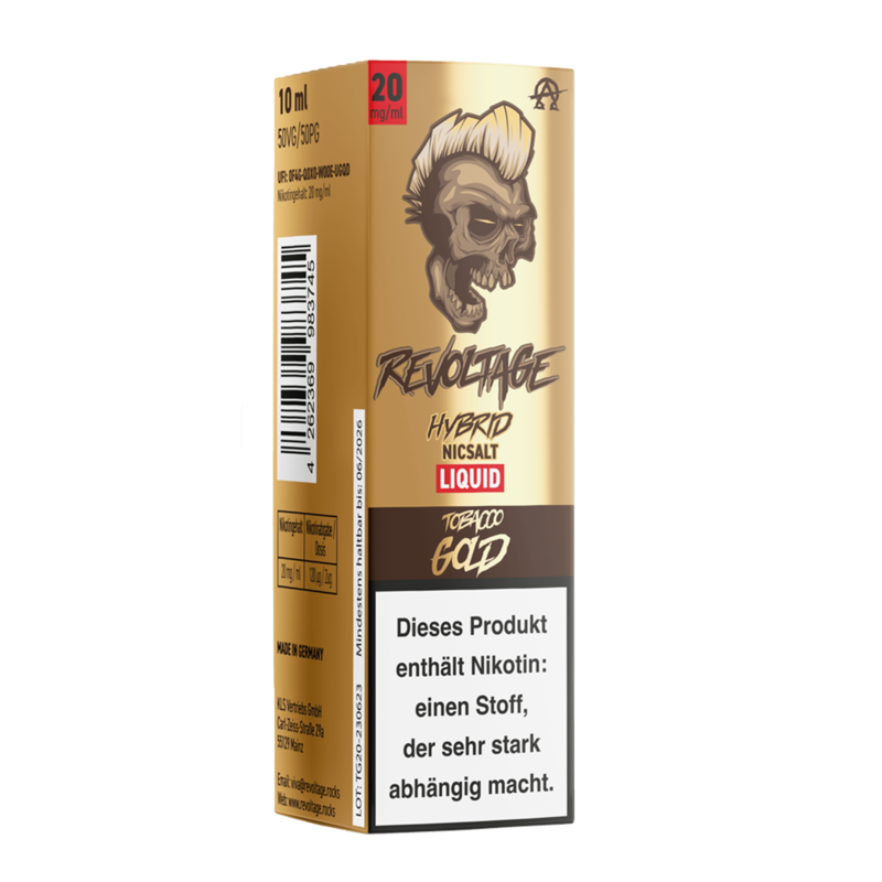 Revoltage - Tobacco Gold - 10 ml Hybrid-Nikotinsalz Liquid 