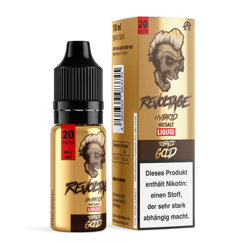 Revoltage - Tobacco Gold - 10 ml Hybrid-Nikotinsalz Liquid 