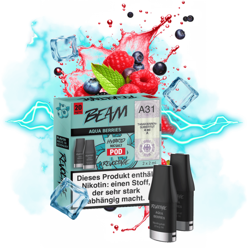 Revoltage Beam Dual - Aqua Berries Pod - 2er Pack