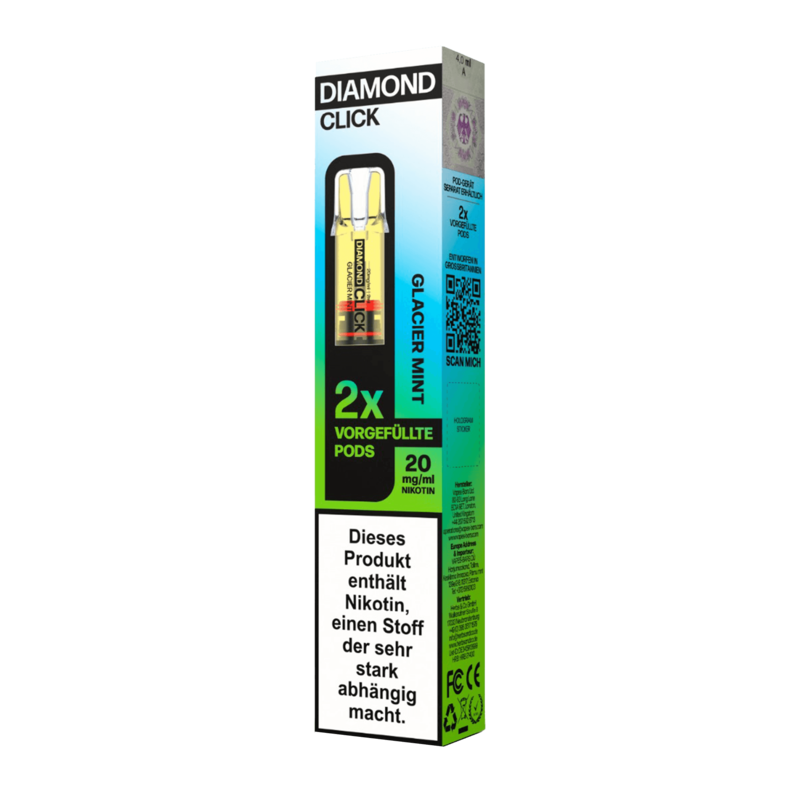 Vapes Bars Diamond Click - Glacier Mint Pod - 2er Pack 