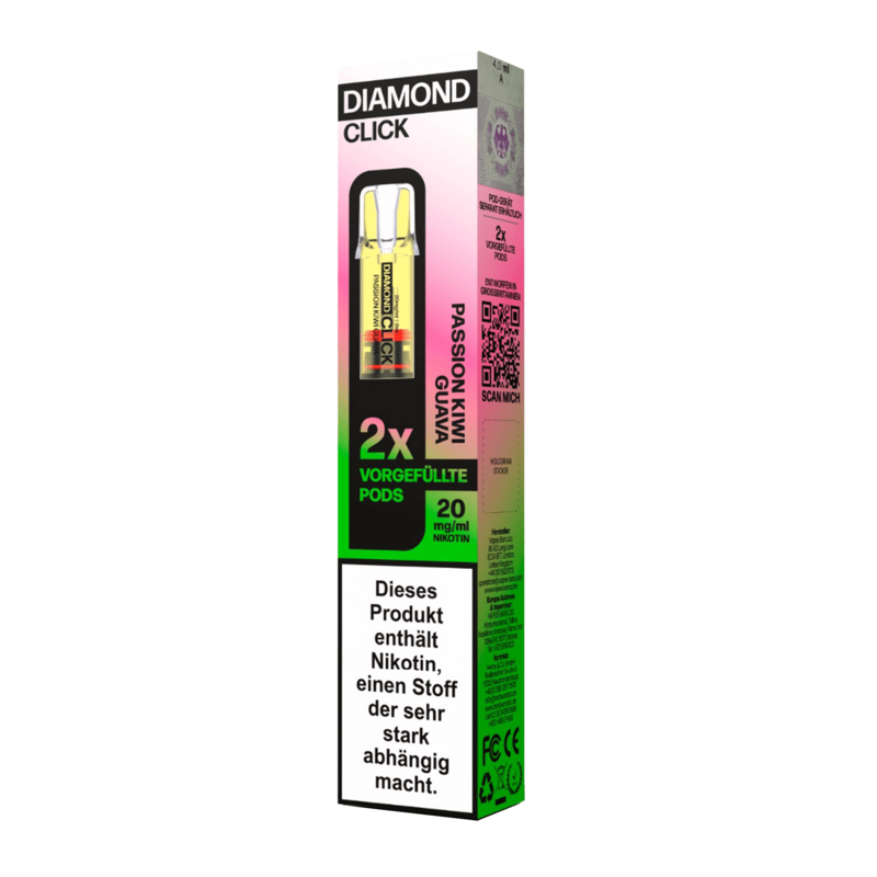 Vapes Bars Diamond Click - Passion Kiwi Guava Pod - 2er Pack 