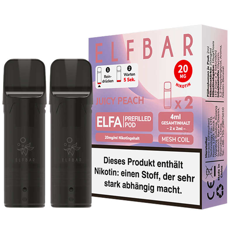 ELF Bar ELFA Juicy Peach Pod 2er Pack ELF Bar