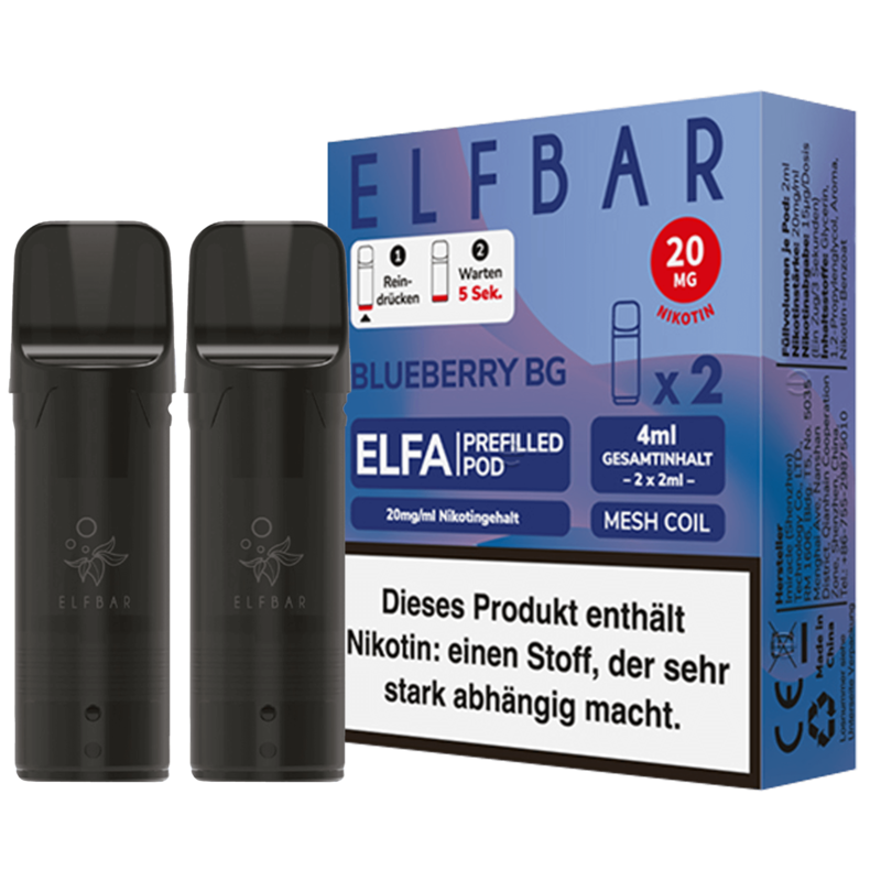 ELF Bar ELFA - Blueberry BG Pod - 2er Pack