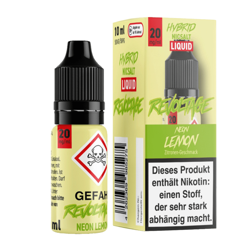 Revoltage - Neon Lemon - 10 ml Hybrid-Nikotinsalz Liquid 