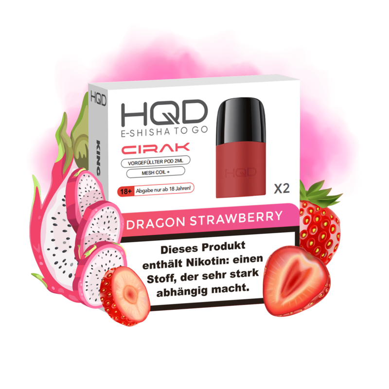 HQD Cirak - Dragon Strawberry Pod - 2er Pack