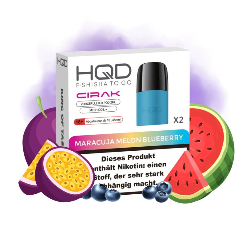 HQD Cirak - Maracuja Melon Blueberry Pod - 2er Pack