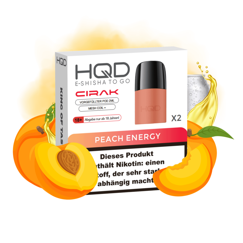 HQD Cirak - Peach Energy Pod - 2er Pack