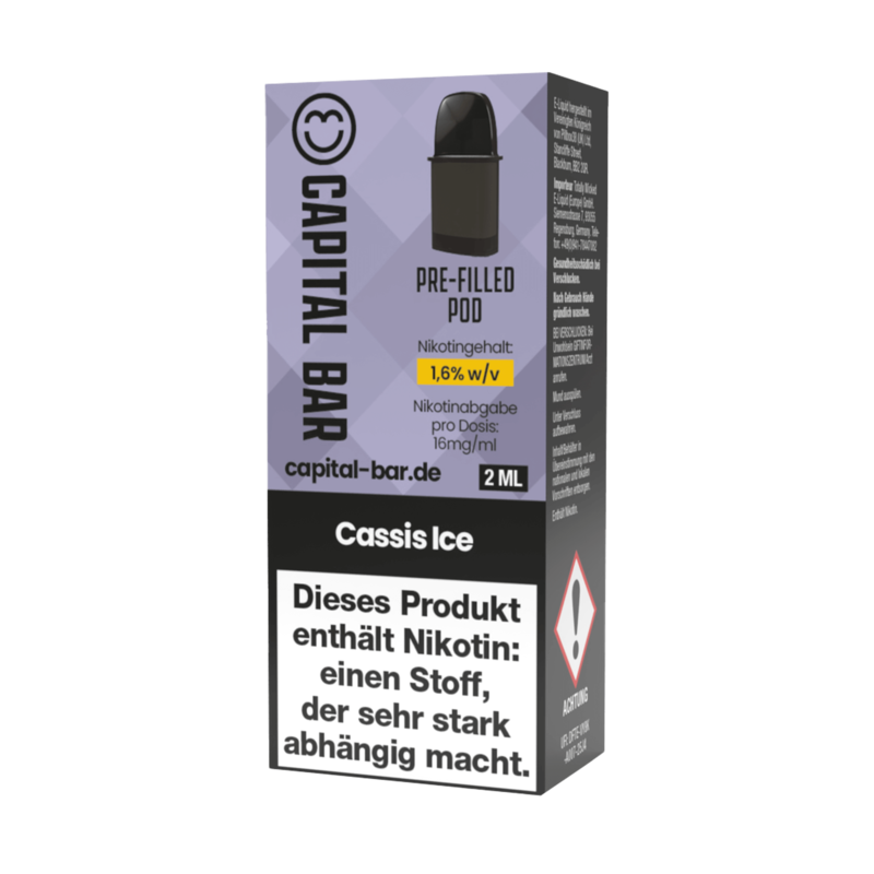 Capital BAR - Cassis Ice Pod - 1er Pack 