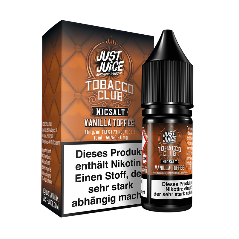 Just Juice Tobacco Club - Vanille Toffee - 10 ml Nikotinsalz Liquid 