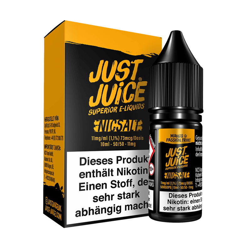 Just Juice - Mango & Passion Fruit - 10 ml Nikotinsalz Liquid 