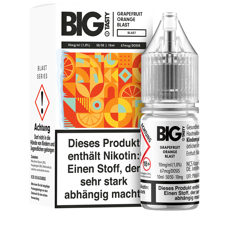 Big Tasty Blast Serie - Grapefruit Orange Blast - 10 ml Nikotinsalz Liquid 