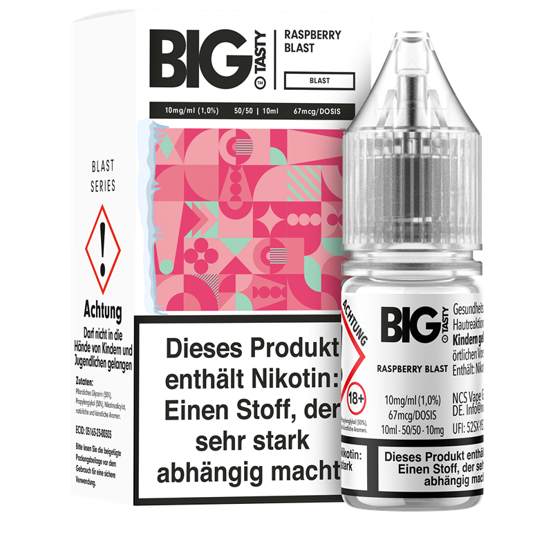 Big Tasty Blast Serie - Raspberry Blast - 10 ml Nikotinsalz Liquid 