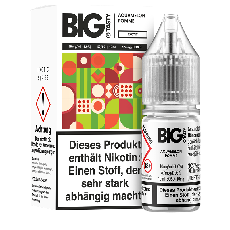 Big Tasty Exotic Serie - Aquamelon Pomme - 10 ml Nikotinsalz Liquid 