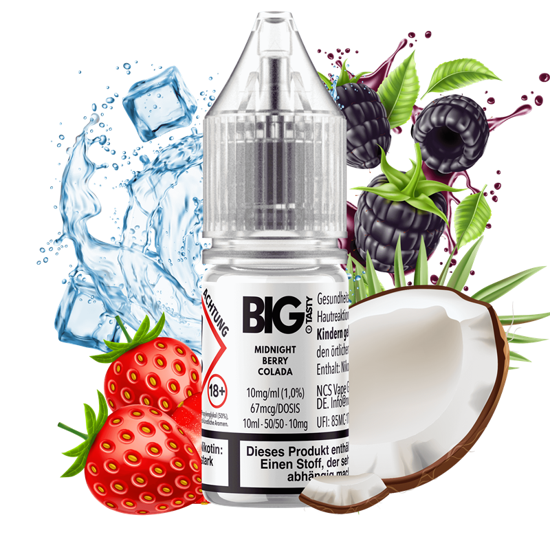 Big Tasty Exotic Serie - Midnight Berry Colada - 10 ml Nikotinsalz Liquid
