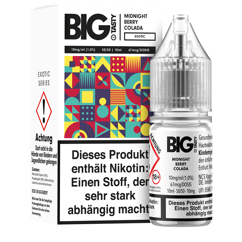 Big Tasty Exotic Serie - Midnight Berry Colada - 10 ml Nikotinsalz Liquid 