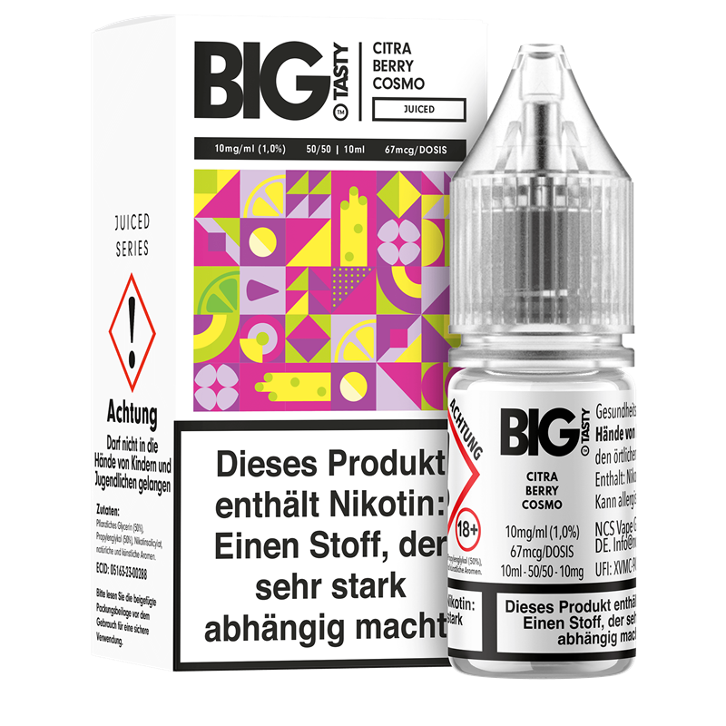 Big Tasty Juiced Serie - Citra Berry Cosmo - 10 ml Nikotinsalz Liquid 