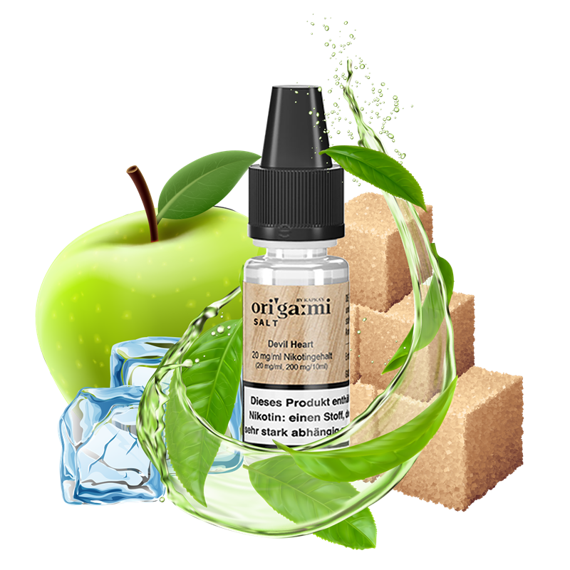 Kapkas Flava Salt Origami - Devil Heart - 10 ml Nikotinsalz Liquid