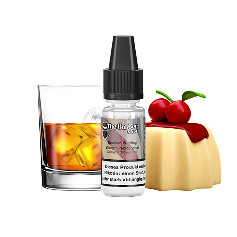 Kapkas Flava Salt The Barber - Drunken Pudding - 10 ml Nikotinsalz Liquid