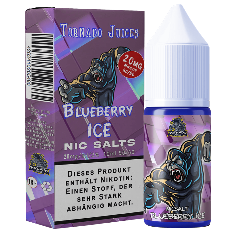 Tornado Juices - Blueberry ICE - 10 ml Nikotinsalz Liquid 