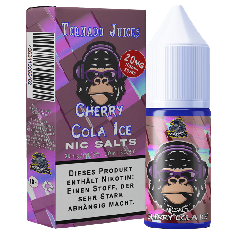Tornado Juices - Cherry Cola ICE - 10 ml Nikotinsalz Liquid 