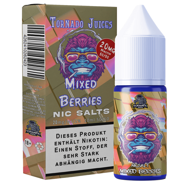 Tornado Juices - Mixed Berries - 10 ml Nikotinsalz Liquid 