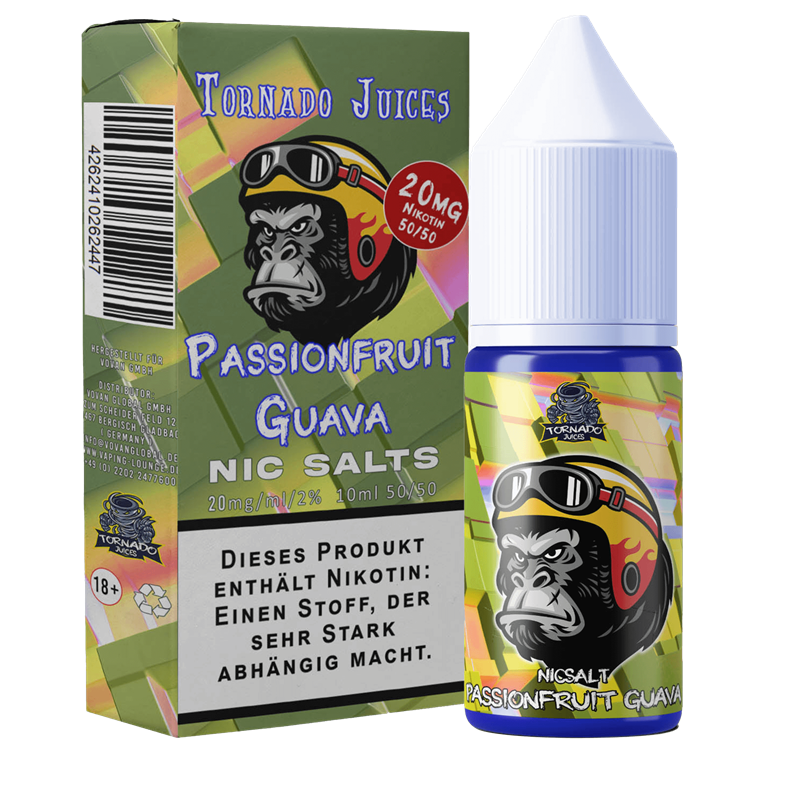 Tornado Juices - Passionfruit Guava - 10 ml Nikotin salz Liquid 