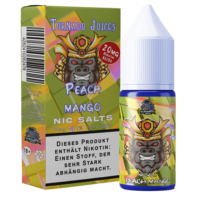 Tornado Juices - Peach Mango - 10 ml Nikotinsalz Liquid 
