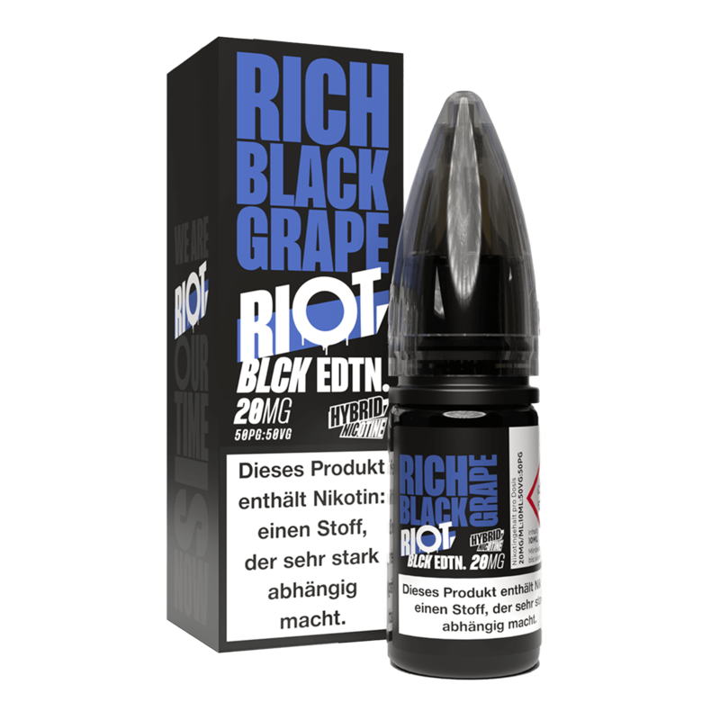 Riot Squad Black Edition - Rich Black Grape - 10 ml Hybrid-Nikotinsalz Liquid 
