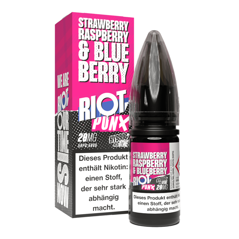 Riot Squad PUNX Edition - Strawberry, Raspberry & Blueberry - 10 ml Hybrid-Nikotinsalz Liquid 