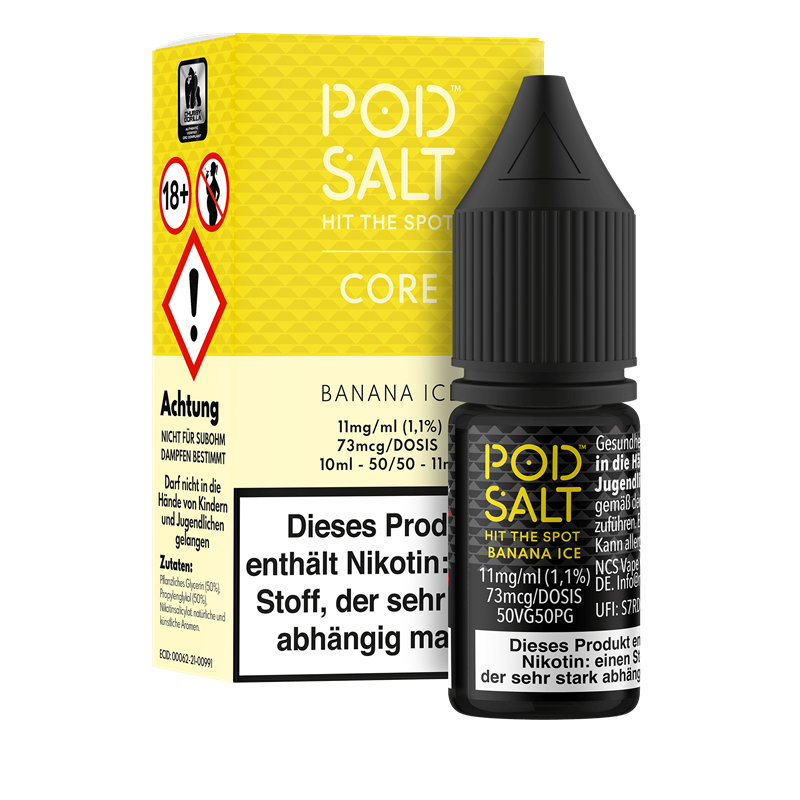 Pod Salt Core - Banana Ice - 10 ml Nikotinsalz Liquid