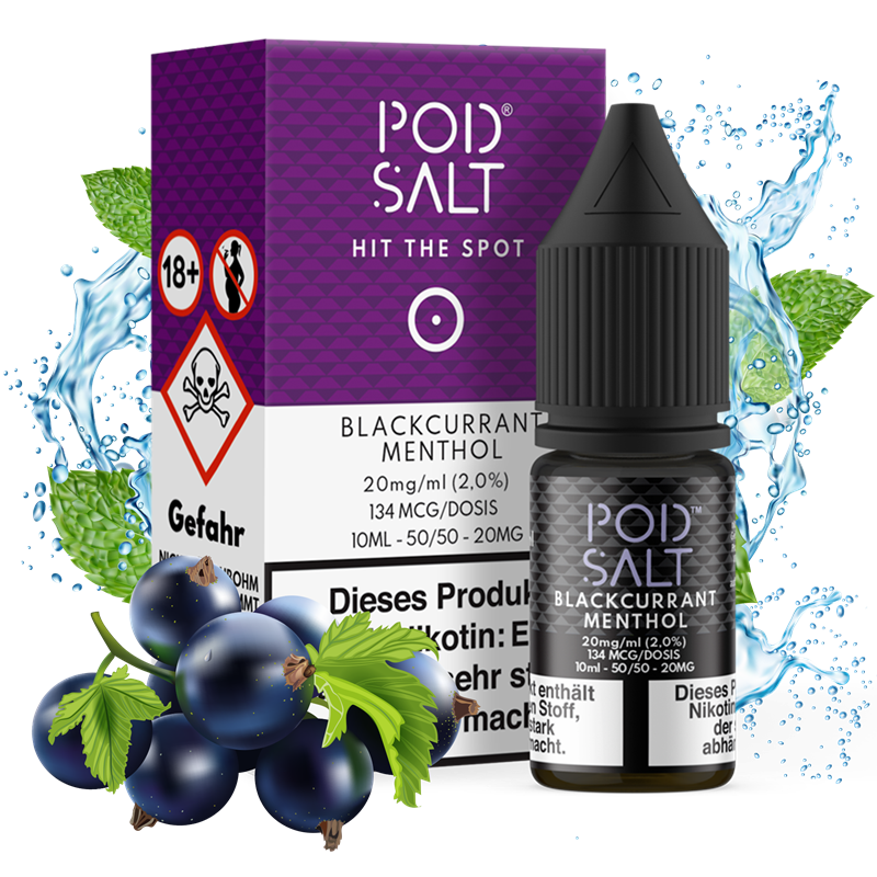 Pod Salt Core - Blackcurrant Menthol - 10 ml Nikotinsalz Liquid