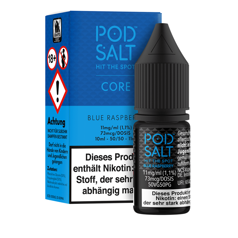 Pod Salt Core - Blue Raspberry - 10 ml Nikotinsalz Liquid