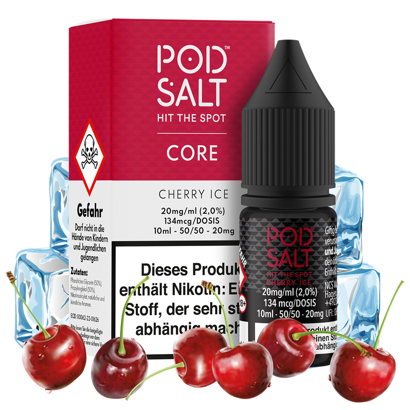 Pod Salt Core - Cherry Ice - 10 ml Nikotinsalz Liquid