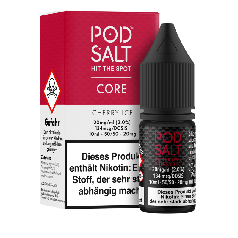 Pod Salt Core - Cherry Ice - 10 ml Nikotinsalz Liquid