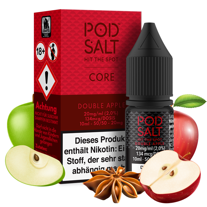 Pod Salt Core - Double Apple - 10 ml Nikotinsalz Liquid