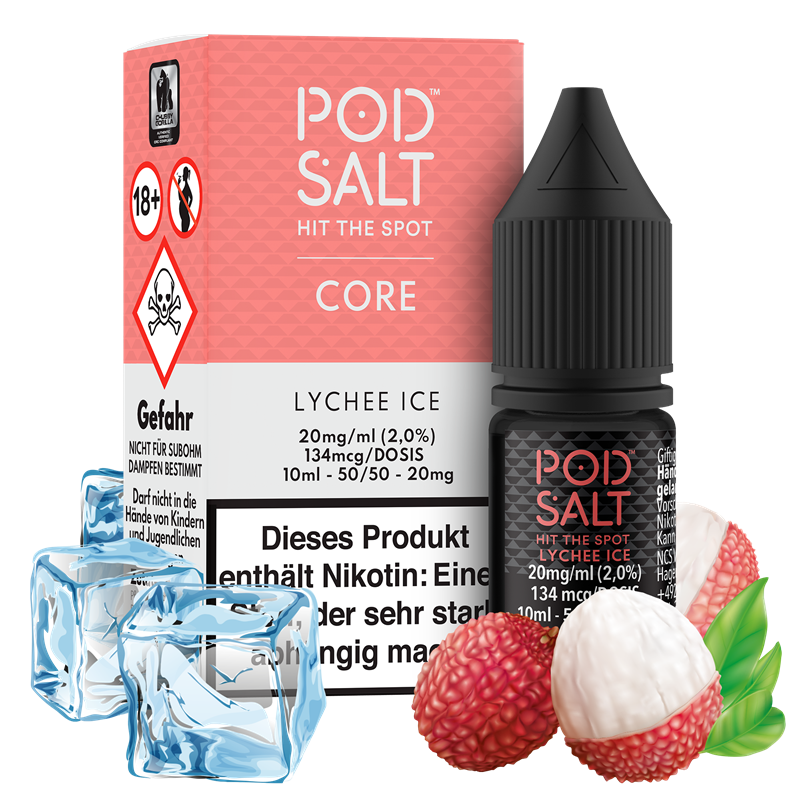 Pod Salt Core - Lychee Ice - 10 ml Nikotinsalz Liquid