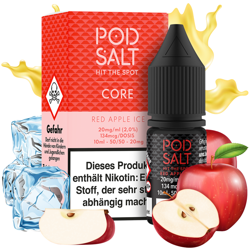 Pod Salt Core - Red Apple Ice - 10 ml Nikotinsalz Liquid