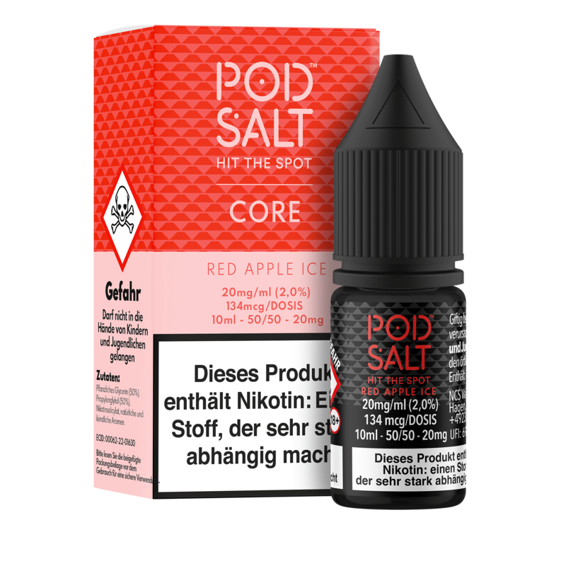 Pod Salt Core - Red Apple Ice - 10 ml Nikotinsalz Liquid