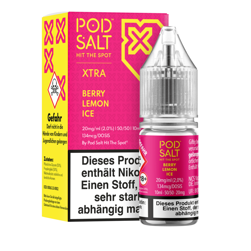 Pod Salt Xtra - Berry Lemon Ice - 10 ml Nikotinsalz Liquid