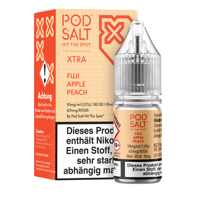 Pod Salt Xtra - Fuji Apple Peach - 10 ml Nikotinsalz Liquid