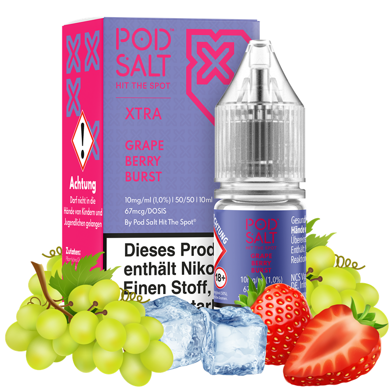 Pod Salt Xtra - Grape Berry Burst - 10 ml Nikotinsalz Liquid