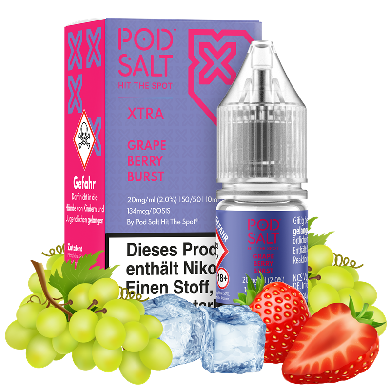 Pod Salt Xtra - Grape Berry Burst - 10 ml Nikotinsalz Liquid